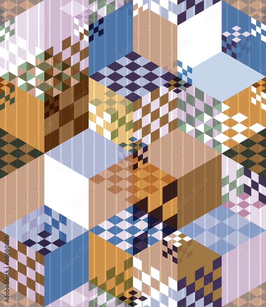 Poster abstract retro style seamless pattern.