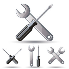 Repair 3d icon set.