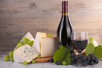 red wine and cheese