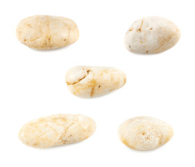 Smooth polished white stones