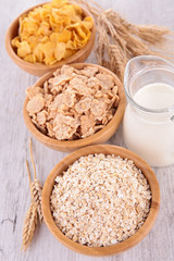 assortment of cereals