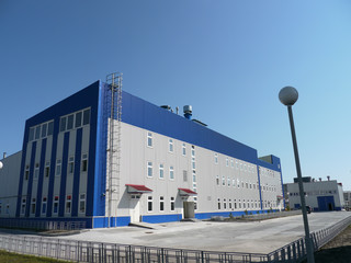 RUSSIA, NADYM - JUNE 6, 2011: Ñorporation GAZPROM in Novy Urengo