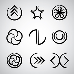 Round symbols set.