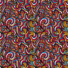 Curly lines seamless pattern.