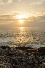 Fototapeta na wymiar Sunset on the Andaman Sea, Cape Promthep