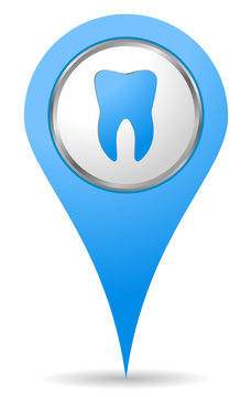 blue dentist location icon for maps