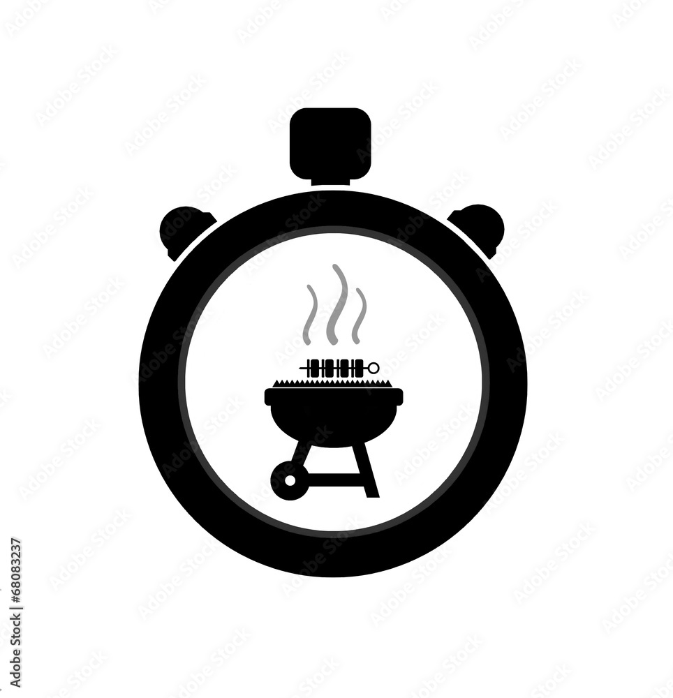 Canvas Prints Barbecue dans un chronomètre