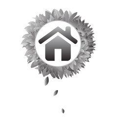 Icone nature noir et blanc : accueil