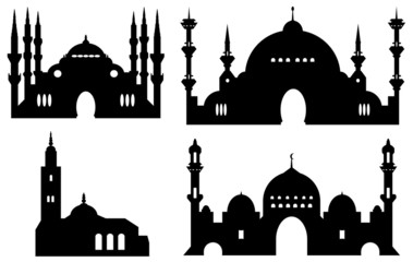 Mosquée en 4 icônes