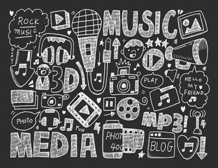 doodle media background