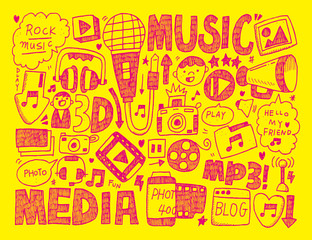 doodle media background