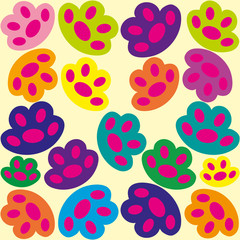 детский фон лапы