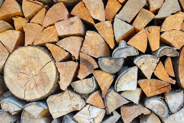 Texture of the wood logs