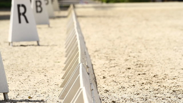 Horse Dressage Rings  and field fence