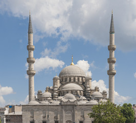 Large mosque against blue sky