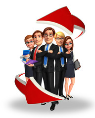 Group business people in office.