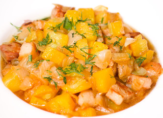 meat with vegetables