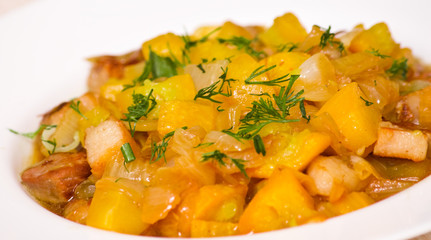 meat with vegetables
