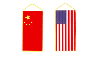 American and Chinese flag