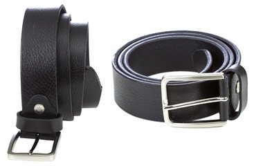 Black leather belt