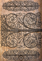 Door detail of Notre Dame de Paris Cathedral, Paris