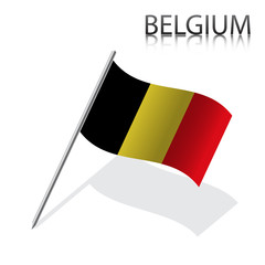 Realistic Belgian flag, vector illustration