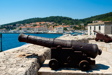 A canon on Korcula island near Dubrovnik