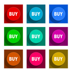 buy flat icon vector set