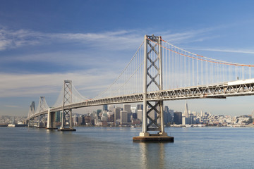 Fototapeta na wymiar San Francisco and Bay bridge