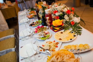 Table set for an event party