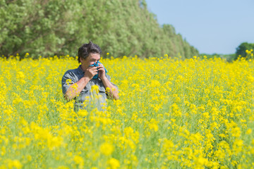 Fototapeta premium man in field