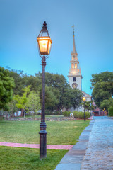 Trinity Church Park at Night