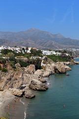 Nerja famous resort on Costa del Sol, Malaga, Spain