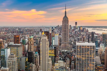 Rolgordijnen Luchtfoto van Manhattan © sborisov