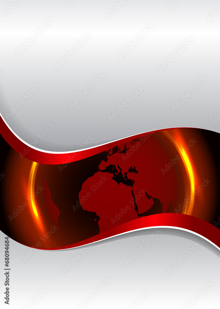 Poster vector modern background for brochure with globe