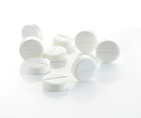 pills isolated on white background