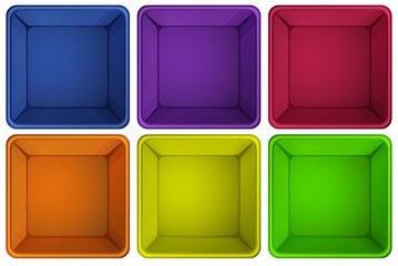 Colourful containers