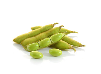 edamame nibbles, boiled green soy beans, japanese food
