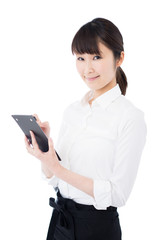 オーダーを取るウェイトレス