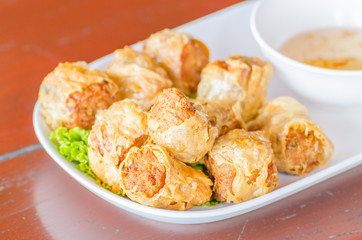 Fried crab shell