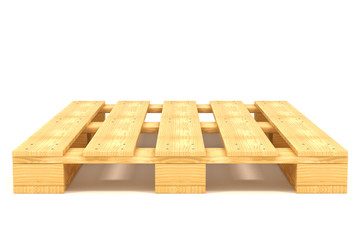 Shipping pallet isolated on white background