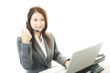 ガッツポーズのオペレーター