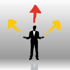 Businessman do not know where to go