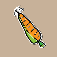 Corn sticker drawing cartoon