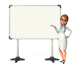 Young Doctor with display board