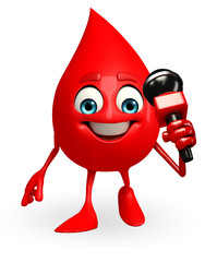 Blood Drop Character with mike