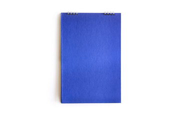 blank notebook isolated on white background