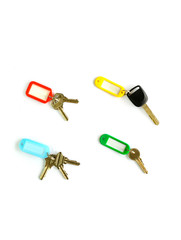 Keys with plastic tag