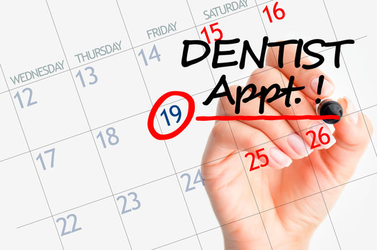 Dentist Appointment Date On Calendar