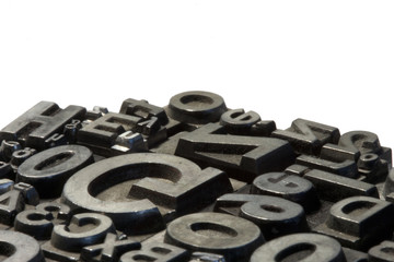 zuf&auml;llige Anordnung der Buchbleilettern